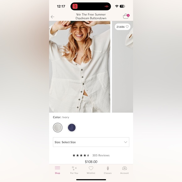 Free People Summer Daydream Buttondown - Picture 2 of 9